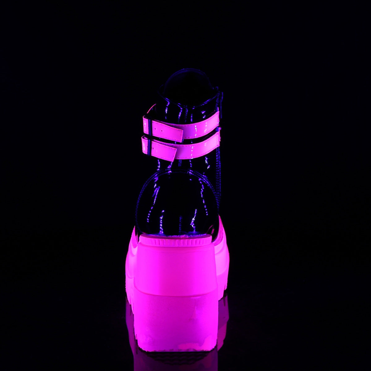 SHAKER-52 Black Patent -UV Neon Pink