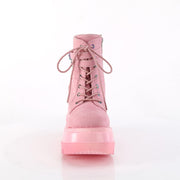 SHAKER-52 Baby Pink Vegan Suede Demonia US Size (Women's): 5