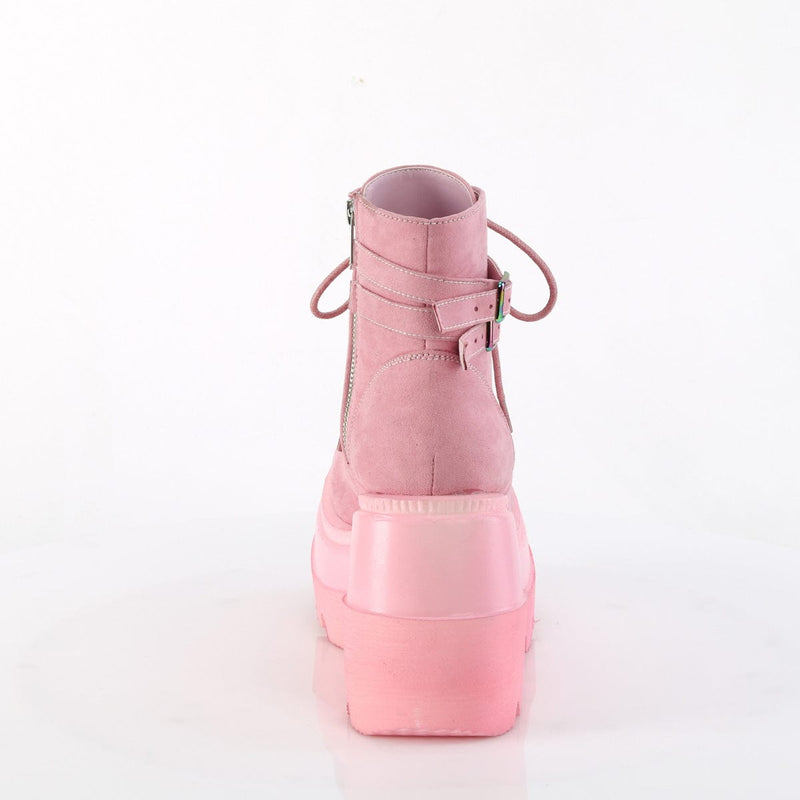 SHAKER-52 Baby Pink Vegan Suede Demonia US Size (Women's): 5