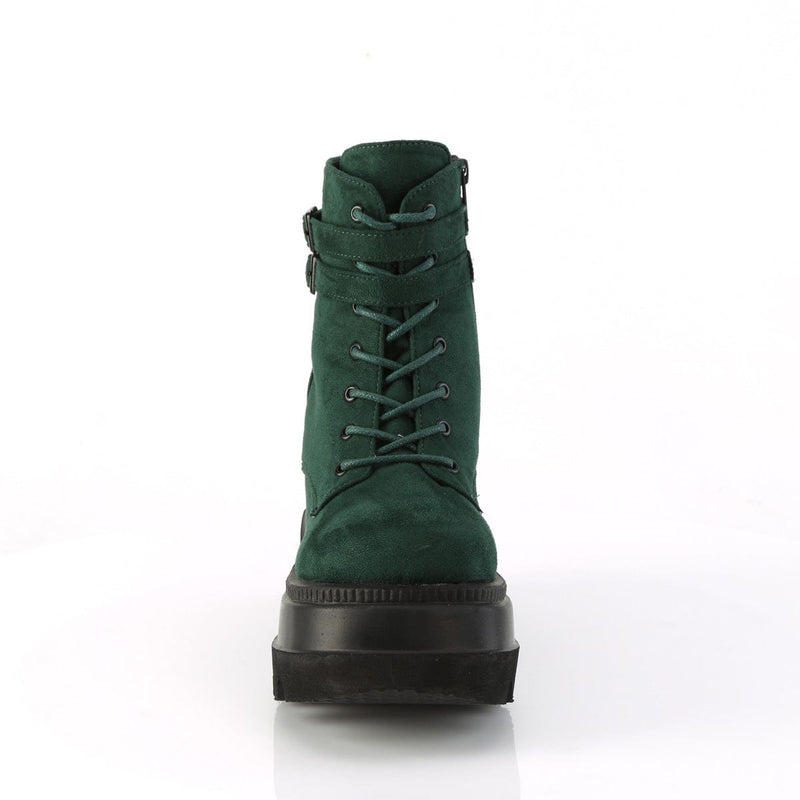 SHAKER-52 Emerald Vegan Suede Demonia US Size (Women's): 5