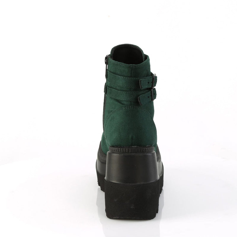 SHAKER-52 Emerald Vegan Suede Demonia US Size (Women's): 5