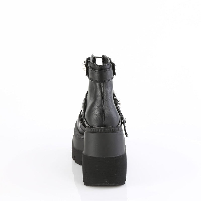 SHAKER-62 Black Vegan Leather Demonia US Size (Women's): 6