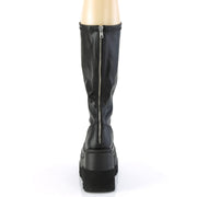 SHAKER-65WC Black Stretch Vegan Leather Demonia US Size (Women's): 5