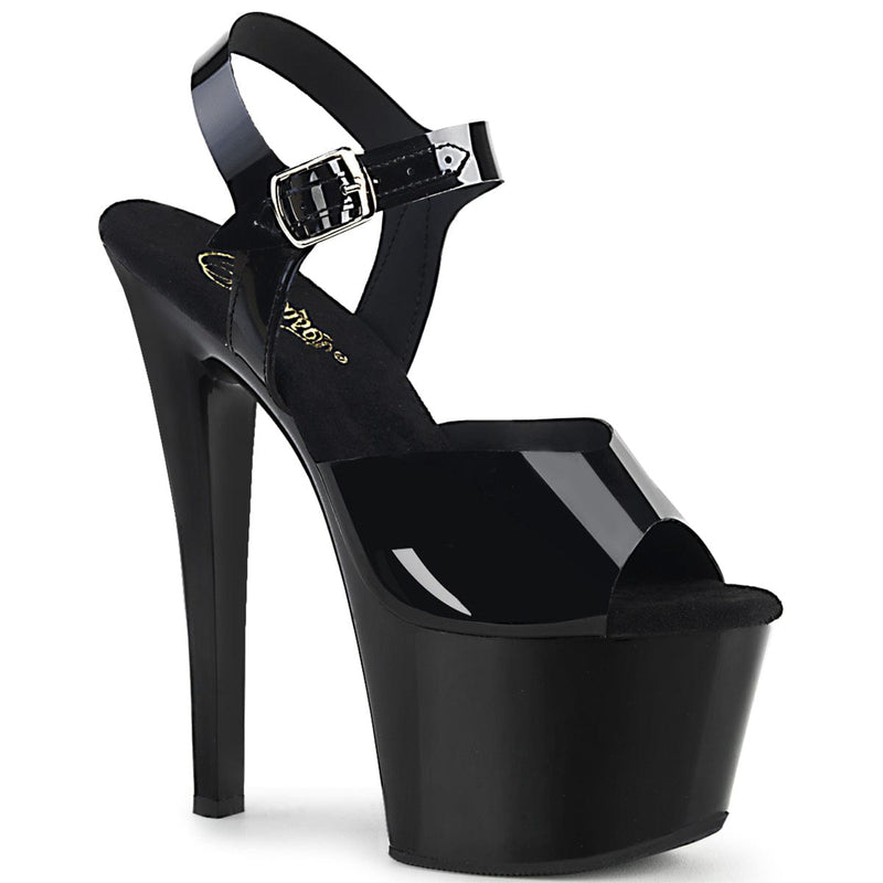 SKY-308N Black (Jelly-Like) TPU/Black Platform Sandal Pleaser US Size (Women's): 5