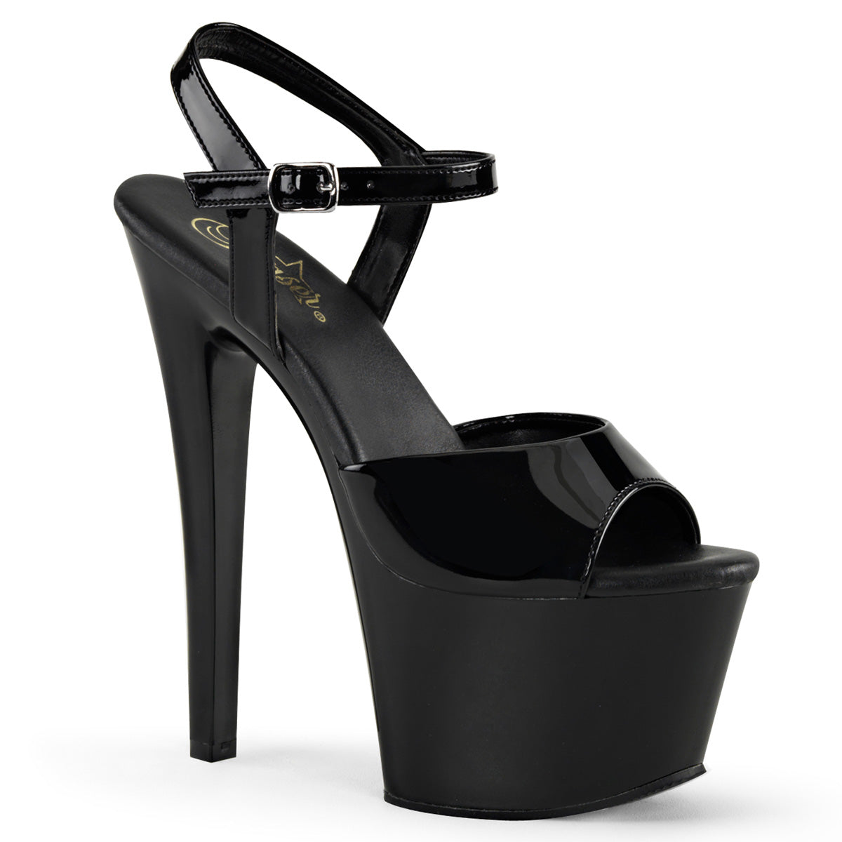 SKY-309VL Black Patent Platform Sandal