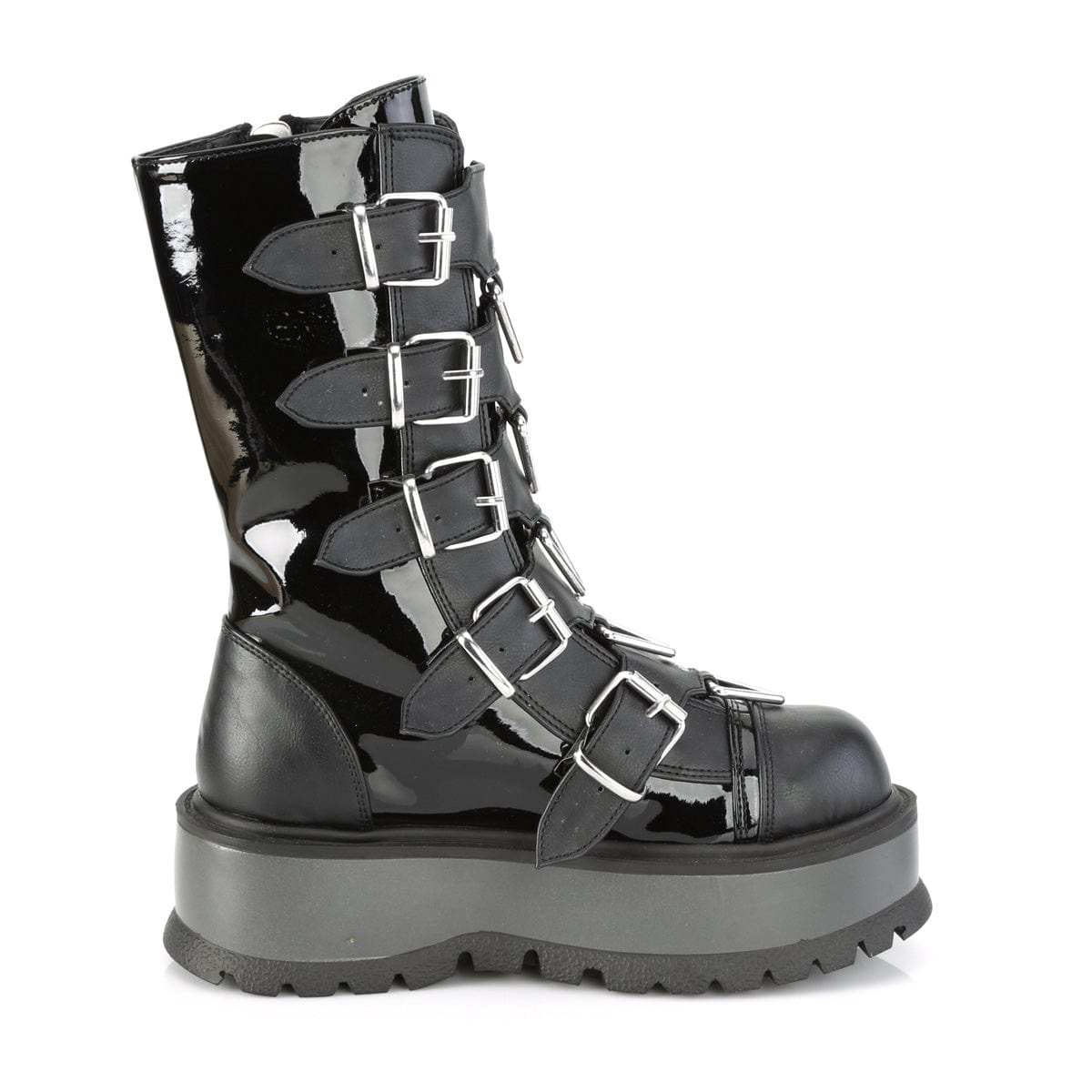 SLACKER-160 Black Patent -Vegan Leather Shoes Demonia US Size (Women's): 6
