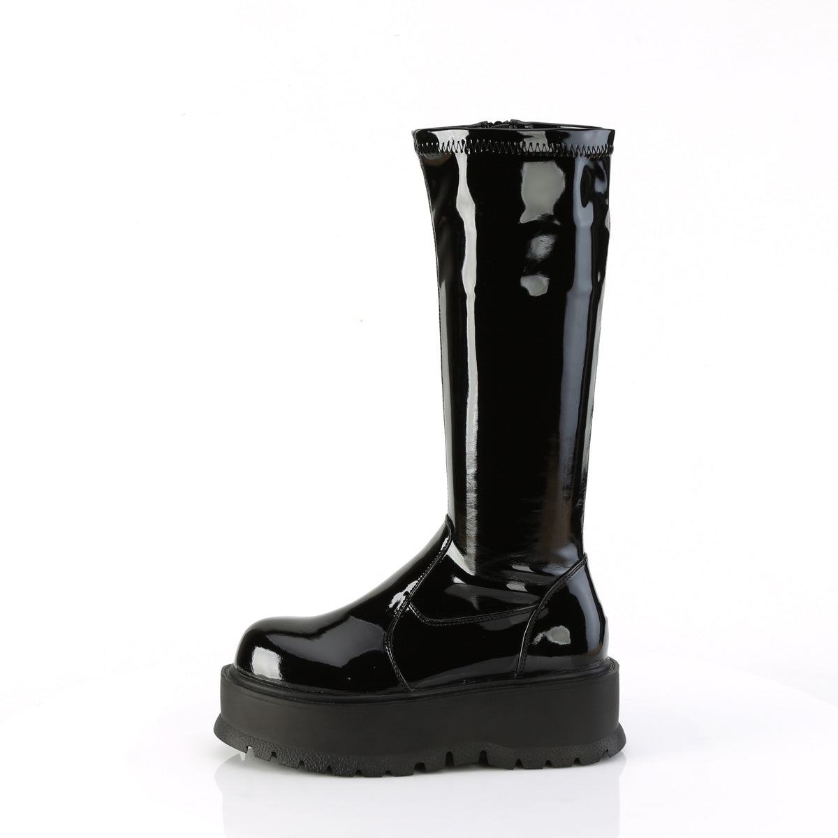 SLACKER-200 Black Knee Boots