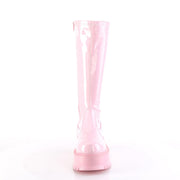 SLACKER-200 Baby Pink Hologram Patent Demonia US Size (Women's): 6