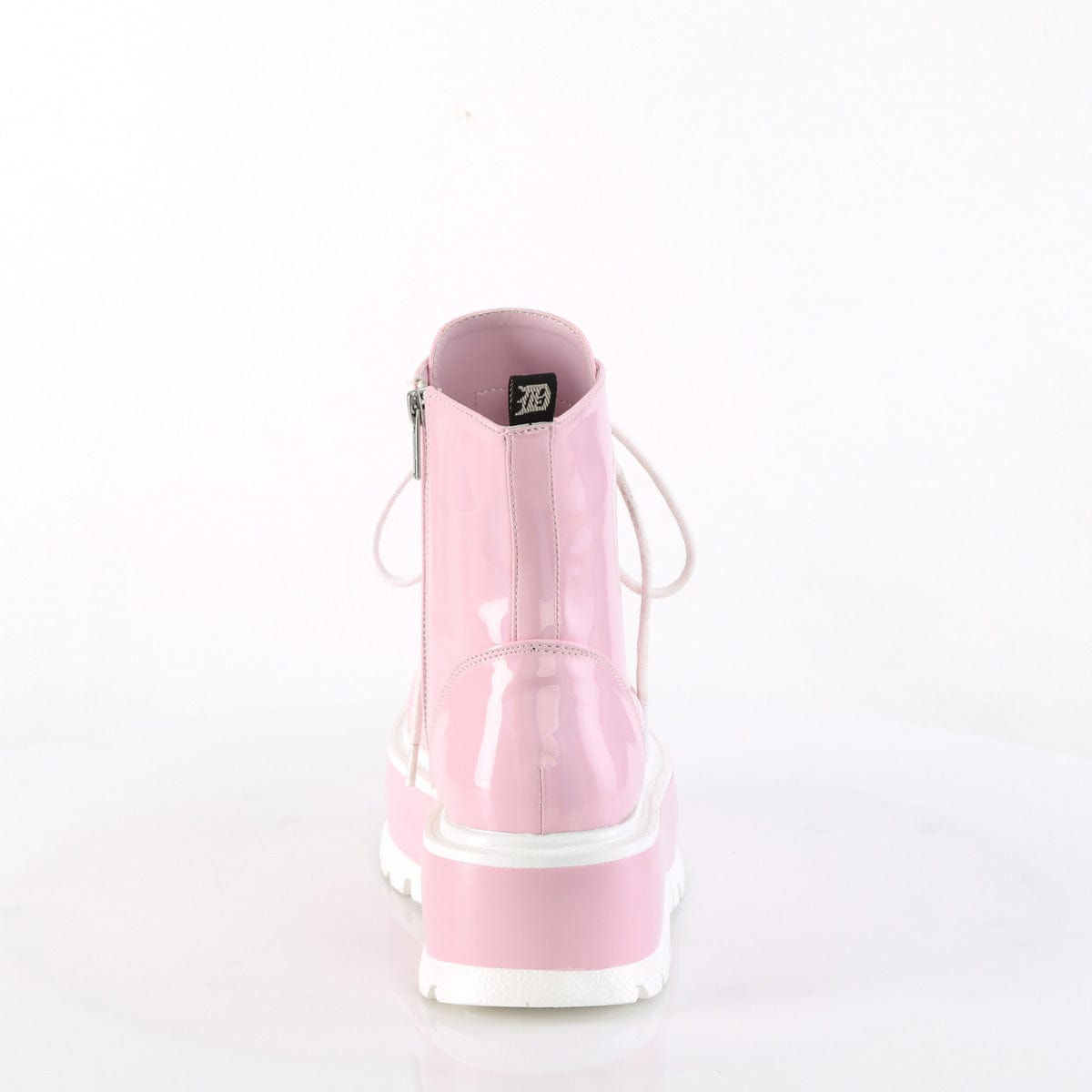 SLACKER-55 Baby Pink Hologram Patent Demonia US Size (Women's): 6