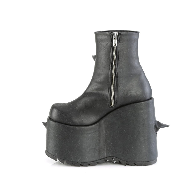 SLAY-77 Black Vegan Leather Ankle Boot Demonia US Size (Women's): 6