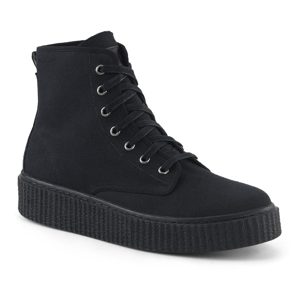 SNEEKER-201 Black Canvas Creeper