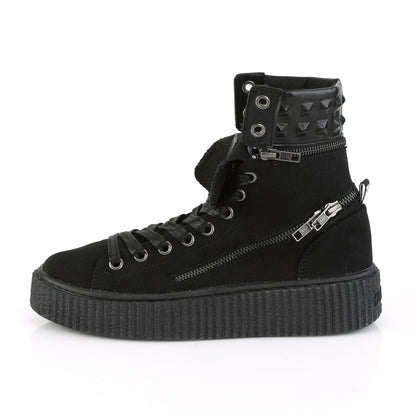 SNEEKER-270 Black Canvas Sneakers