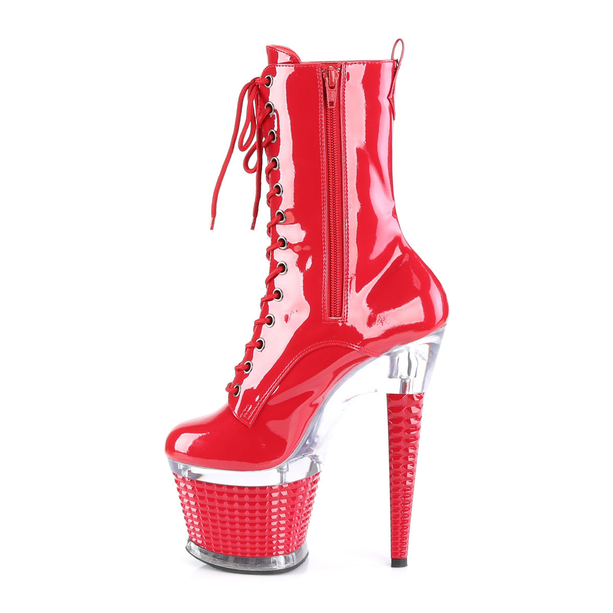 SPECTATOR-1040 Red/Clear Red Ankle Boots