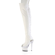 SPECTATOR-3030 White Faux Leather/Clear-White Matte Pleaser US Size (Women's): 6