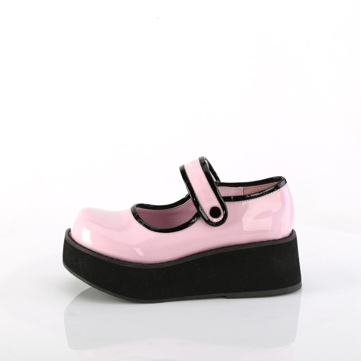 SPRITE-01 Baby Pink Hologram Patent Demonia US Size (Women's): 6
