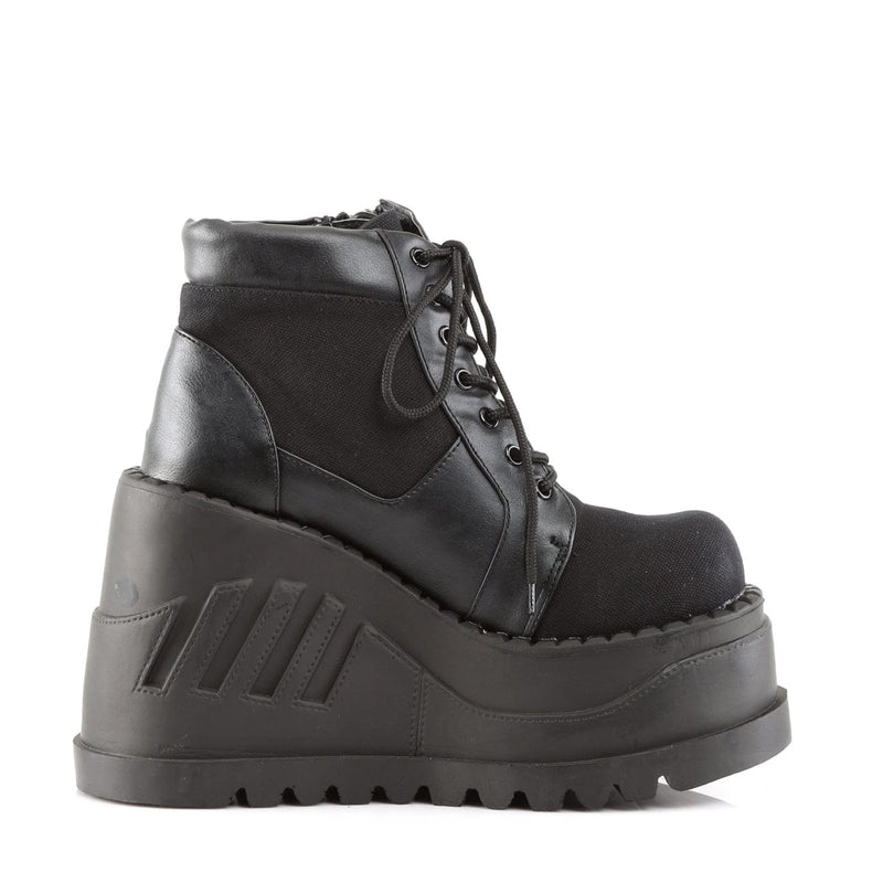 STOMP-10 Black Canvas-Vegan Leather Demonia US Size (Women's): 5