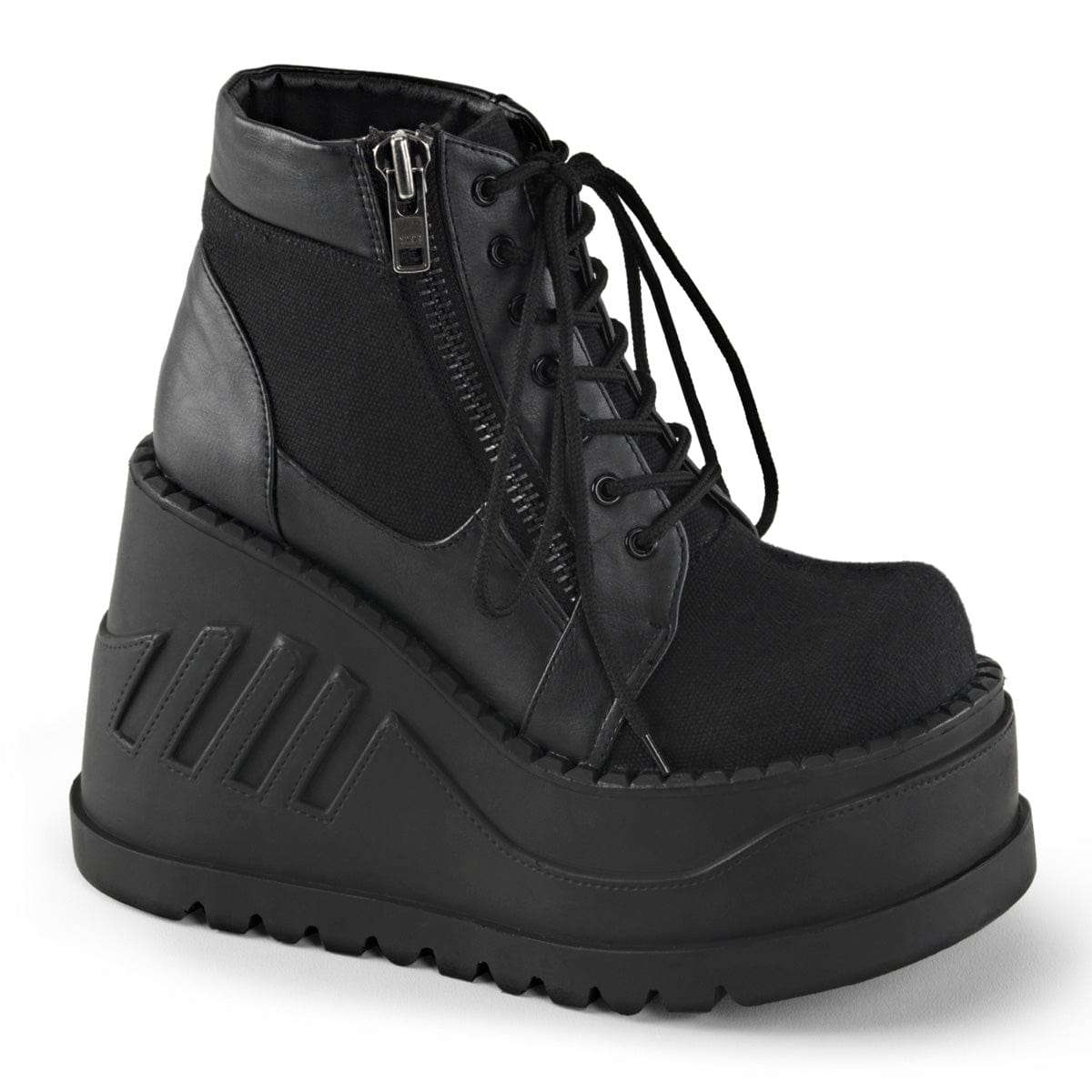 STOMP-10 Black Canvas Vegan Leather