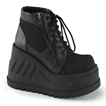 STOMP-10 Black Canvas Vegan Leather