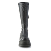 STOMP-200 Black Stretch Vegan Leather Demonia US Size (Women's): 5