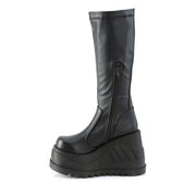 STOMP-200 Black Stretch Vegan Leather Demonia US Size (Women's): 5