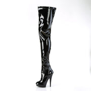 SULTRY-4000 Black Stretch Patent/Black NEW Fabulicious US Size (Women's): 5