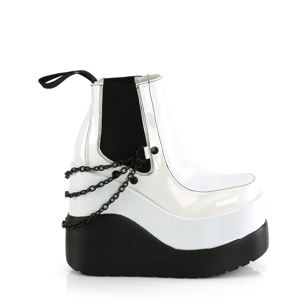 VOID-50 White Holo Ankle Boots