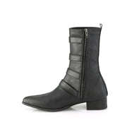 WARLOCK-110-B Black Vegan Leather Mid-Calf Boot Demonia US Size (Unisex/Men's): 4