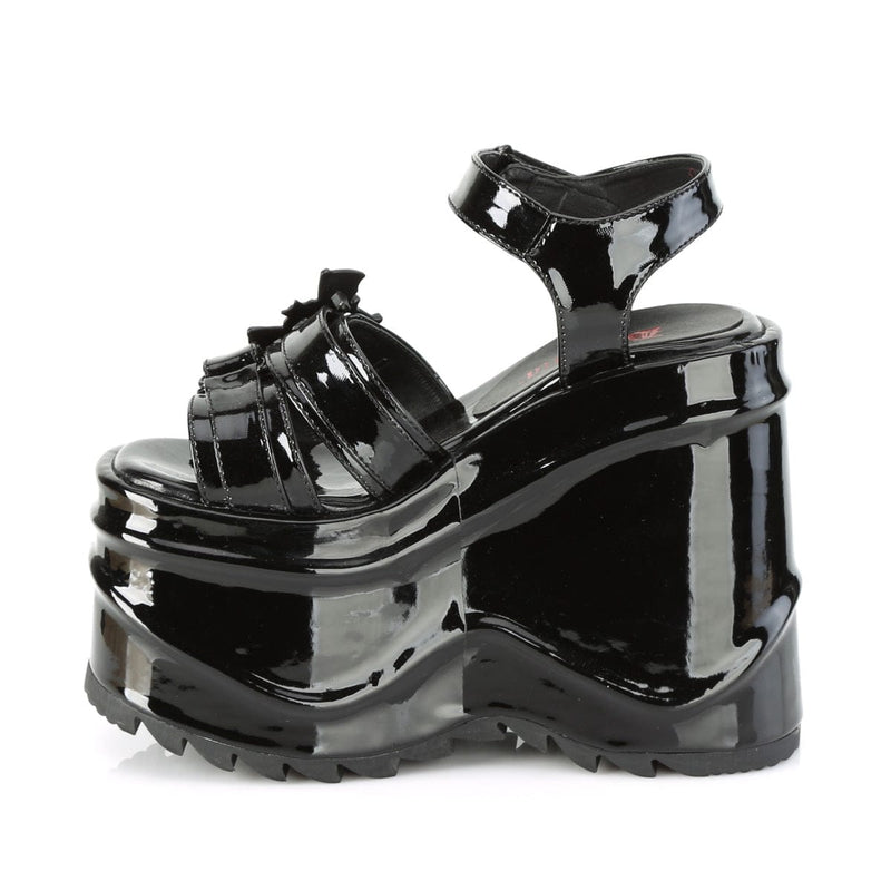 WAVE-13 Black Patent Sandal Demonia US Size (Women's): 6