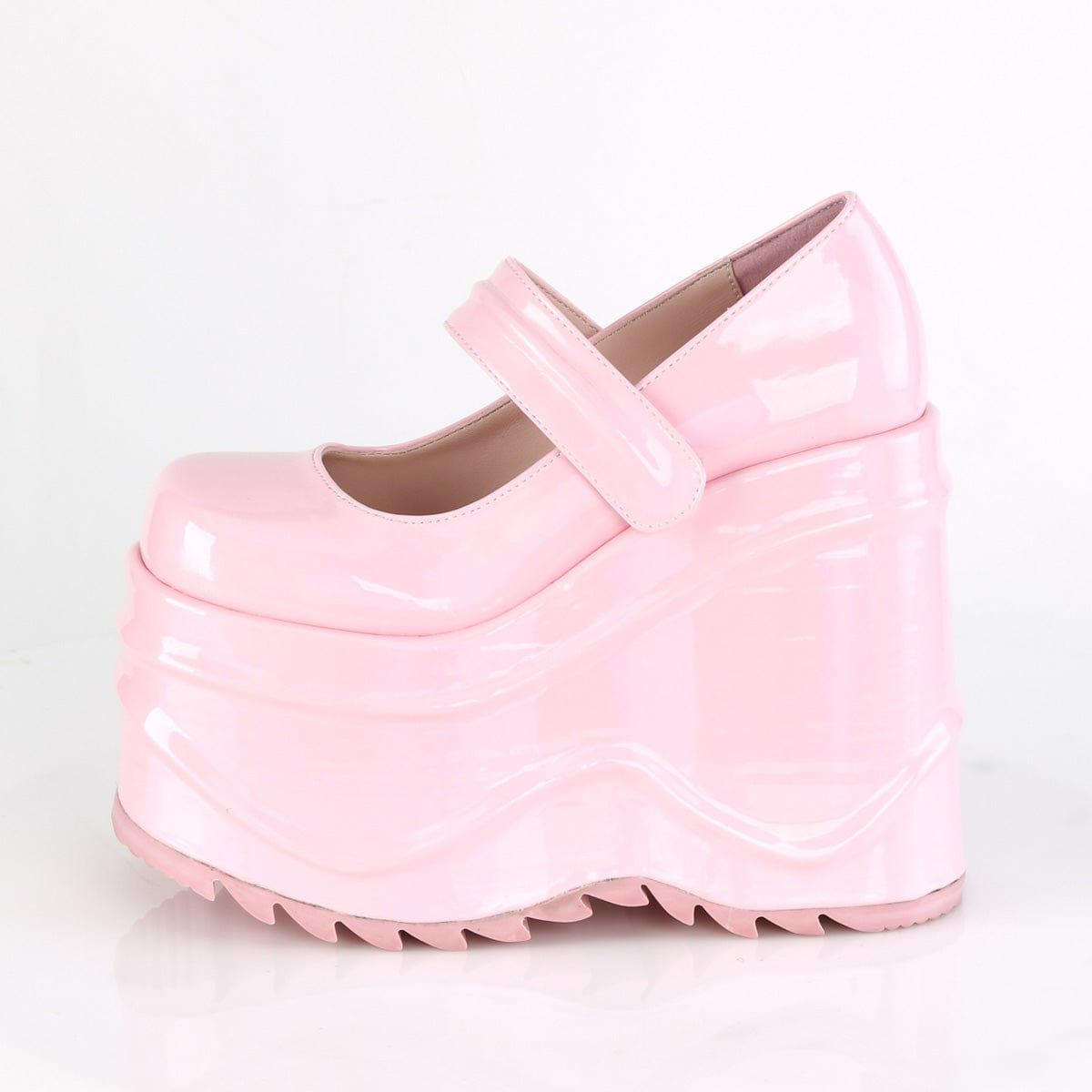 WAVE-32 Baby Pink Hologram Mary Janes Demonia US Size (Women's): 6