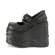 WAVE-48 Black Vegan Leather Mary Janes Demonia US Size (Women's): 6