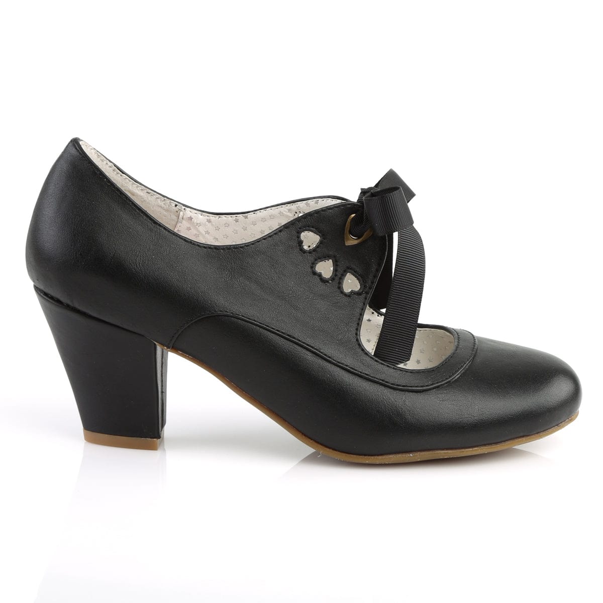 WIGGLE-32 Black Faux Leather Pin Up Couture US Size (Women's): 5