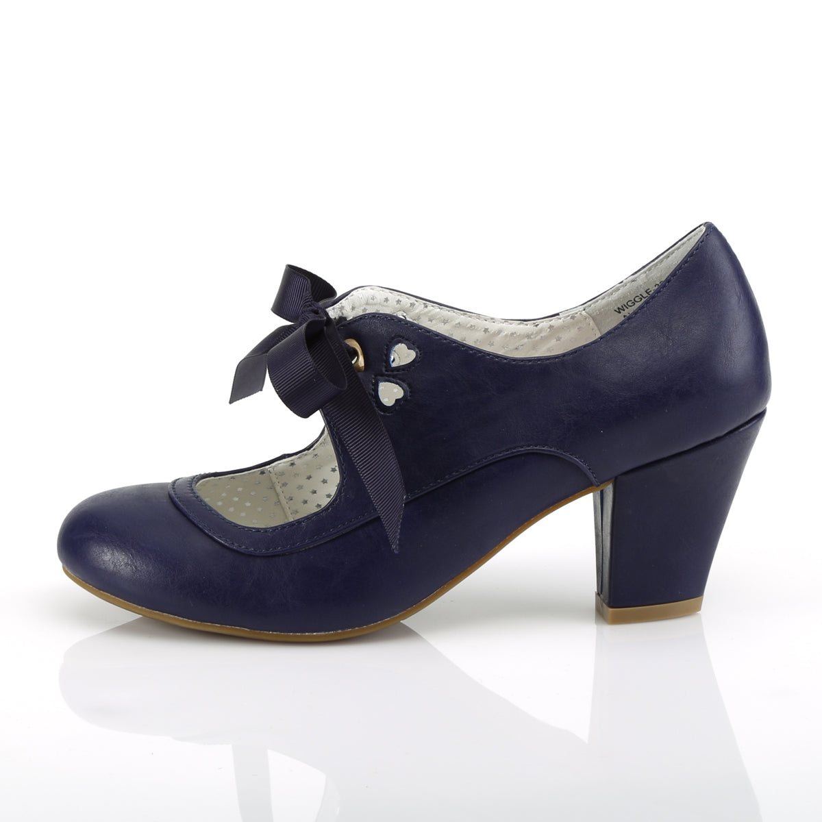 WIGGLE-32 Navy Blue Faux Leather